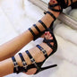 PU Leather Buckle Thin Strap High Heeled Sandals nihaodropshipping