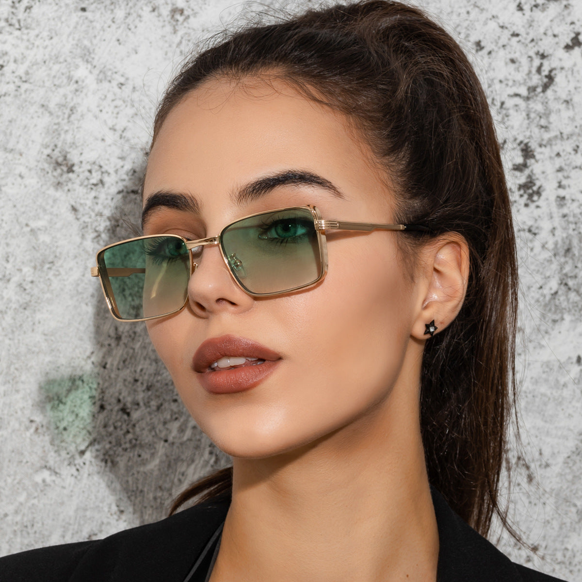 Retro Style Square Metal Sunglasses nihaodropshipping