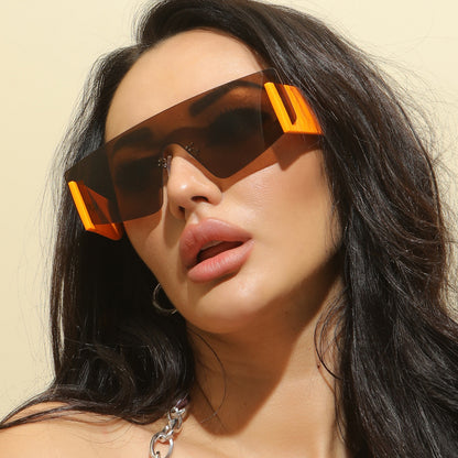 Wide Rimless Sunglasses nihaodropshipping