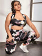 Plus Size Floral Yoga Set nihaodropshipping