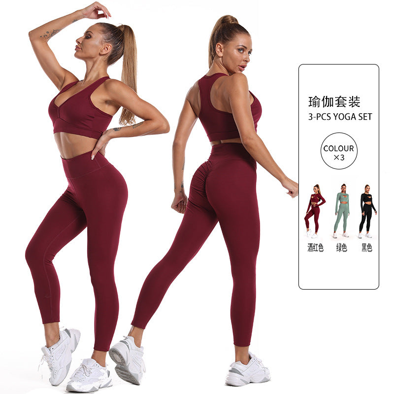 Women's 3 Piece High Waist Yoga Set nihaodropshipping