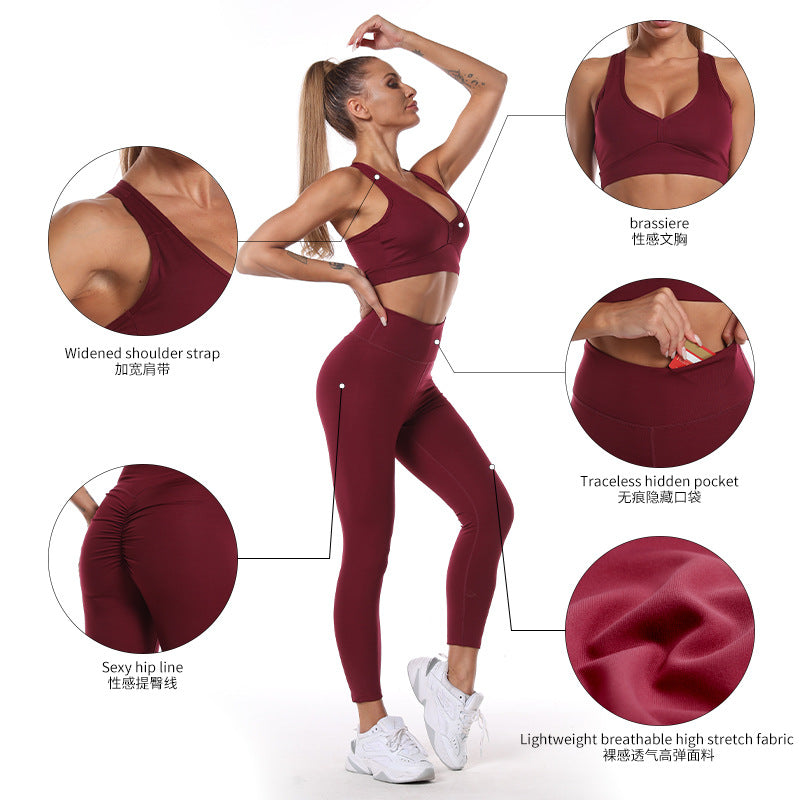 Women's 3 Piece High Waist Yoga Set nihaodropshipping