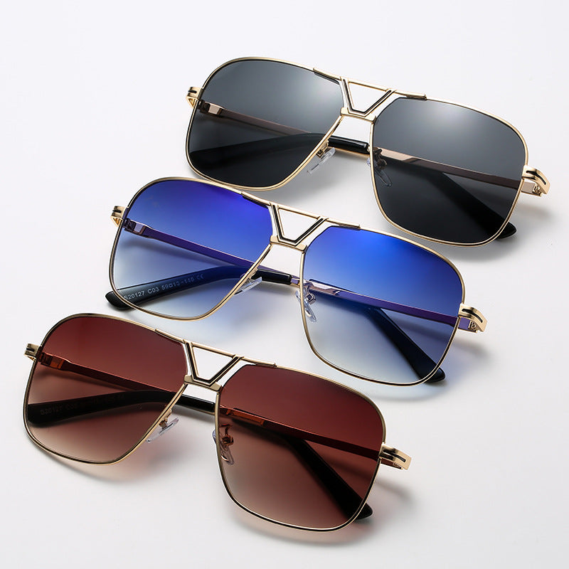 New retro large square gradient color sunglasses nihaodropshipping