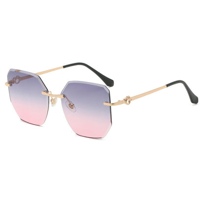 Rimless Polygonal Sunglasses nihaodropshipping