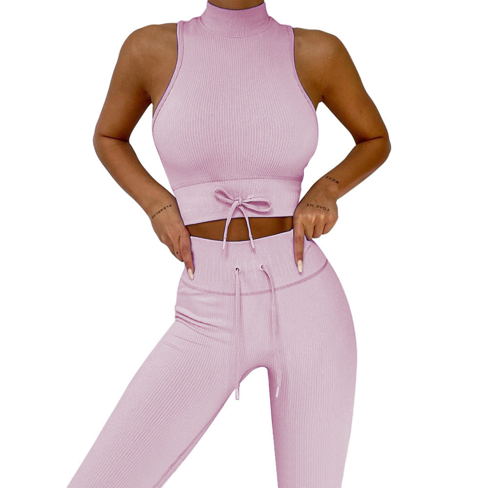 Women's Turtleneck Tank and Shorts Set nihaodropshipping