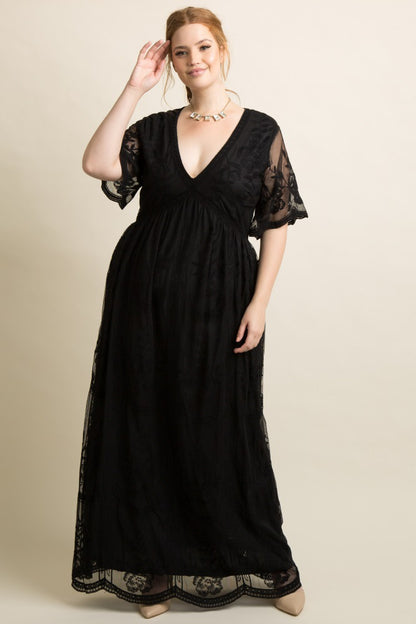 Women's Lace Embroidered Maternity Dress nihaodropshipping