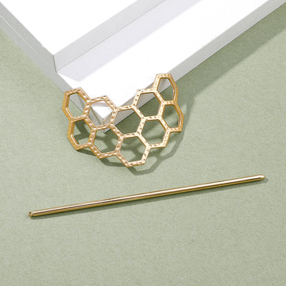 Women's Honeycomb Alloy Hairpin nihaodropshipping