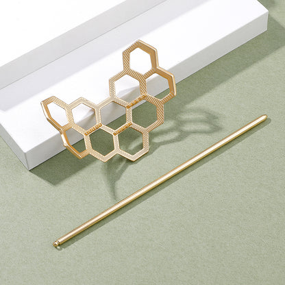 Women's Honeycomb Alloy Hairpin nihaodropshipping