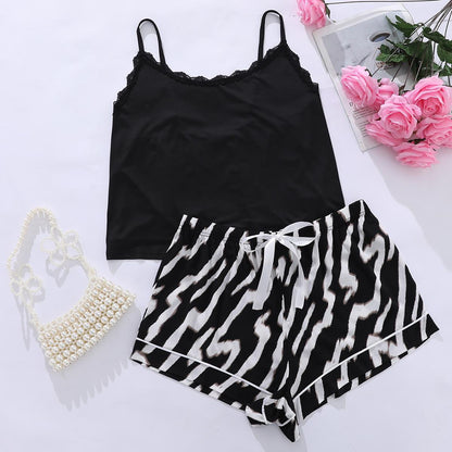 Women's Plus Size Backless Pajama Shorts Set nihaodropshipping