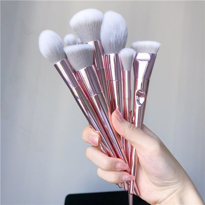 Solid Color Synthetic Fibers Makeup Brushes with Makeup Pouch nihaodropshipping