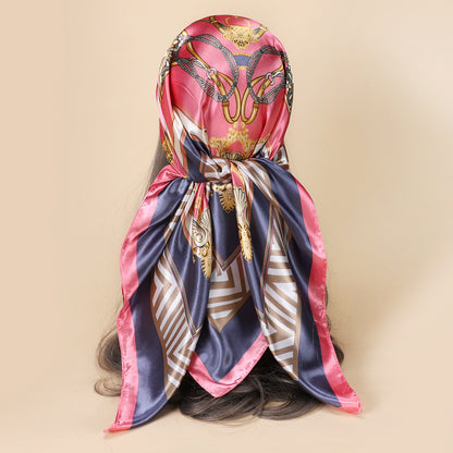 Women's Floral Satin Scarves nihaodropshipping