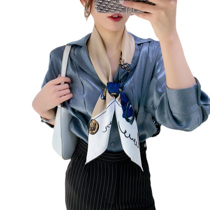 Women's Retro Style Silk Scarf Necktie nihaodropshipping