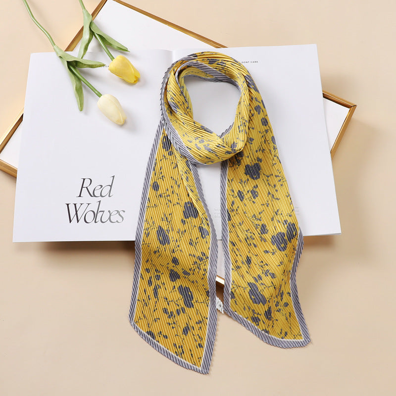 Women's Floral Silk Scarf for Multiple Uses nihaodropshipping