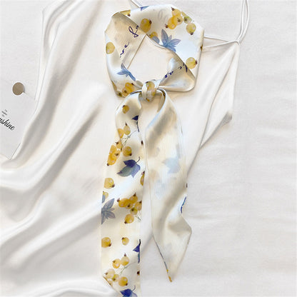 Women's Skinny Silk Scarf Necktie nihaodropshipping