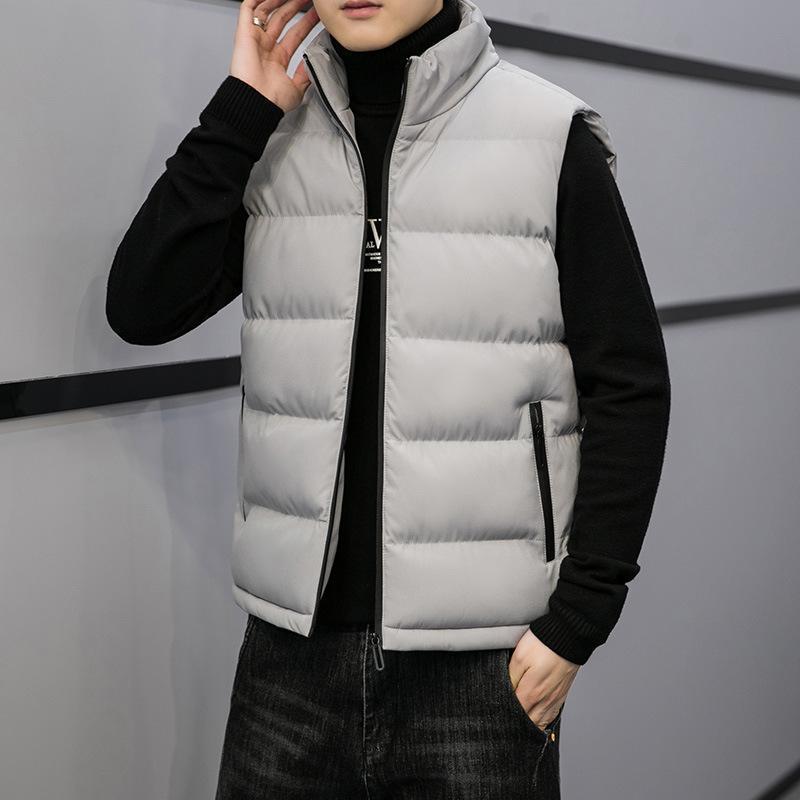 Men's Casual Fashion Solid Color Polyester Zipper Vest nihaodropshipping