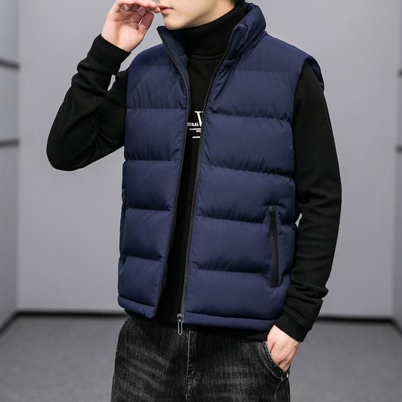 Men's Casual Fashion Solid Color Polyester Zipper Vest nihaodropshipping