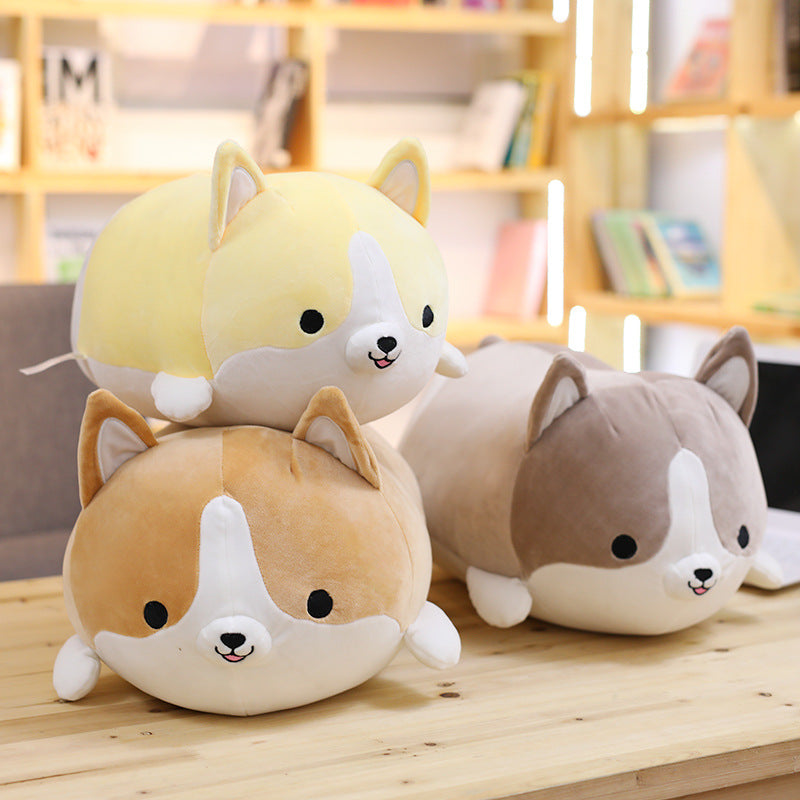 Soft Corgi Doll Log Style Puppy Plush Doll nihaodropshipping