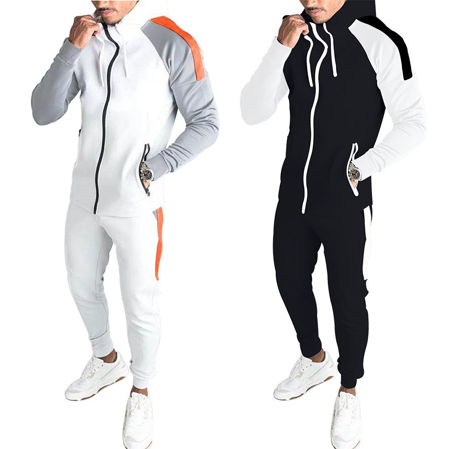 Men's Slim Fit Zip Jogger Set Jacket and Sweatpants nihaodropshipping