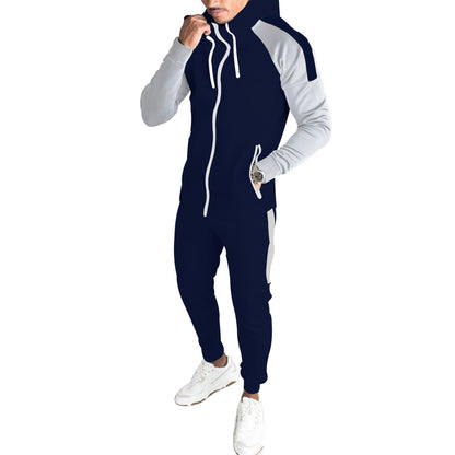 Men's Slim Fit Zip Jogger Set Jacket and Sweatpants nihaodropshipping