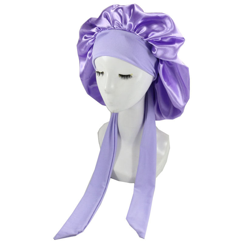 Women's Large Satin Hair Bonnet With Tie Front nihaodropshipping