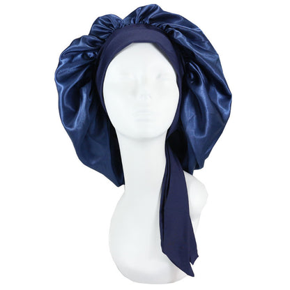 Women's Large Satin Hair Bonnet With Tie Front nihaodropshipping