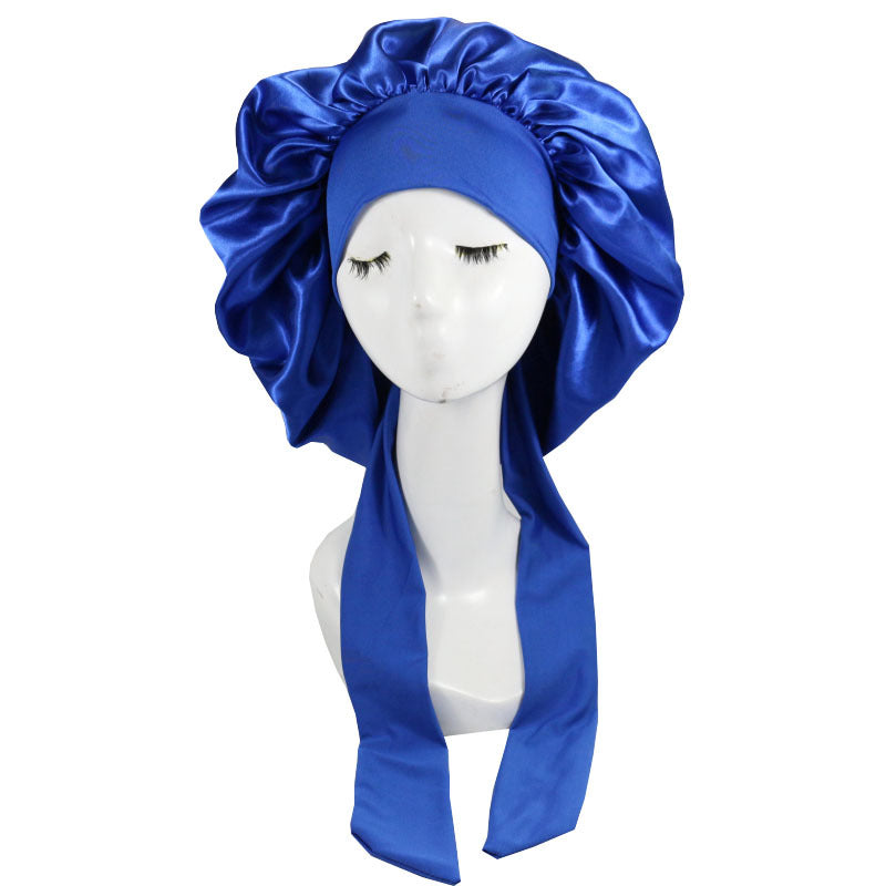 Women's Large Satin Hair Bonnet With Tie Front nihaodropshipping