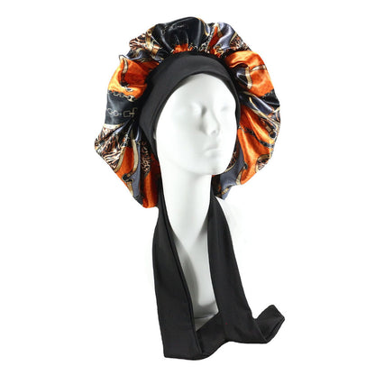 Women's Large Satin Hair Bonnet With Tie Front nihaodropshipping