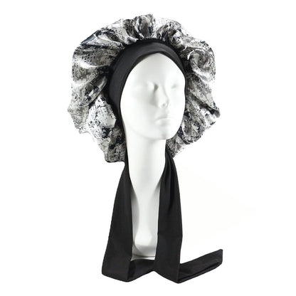 Women's Large Satin Hair Bonnet With Tie Front nihaodropshipping