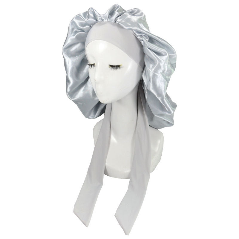 Women's Large Satin Hair Bonnet With Tie Front nihaodropshipping