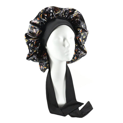 Women's Large Satin Hair Bonnet With Tie Front nihaodropshipping