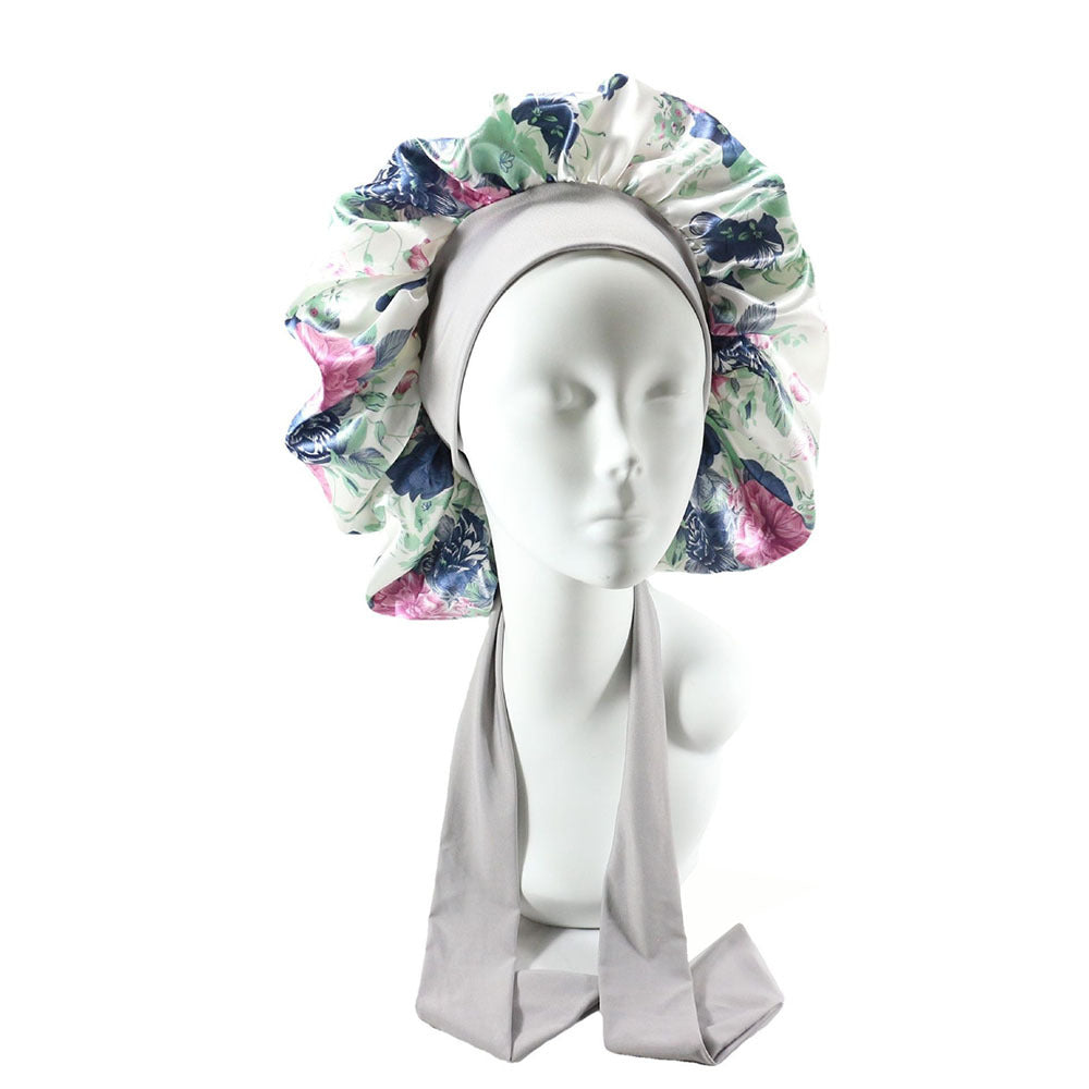 Women's Large Satin Hair Bonnet With Tie Front nihaodropshipping