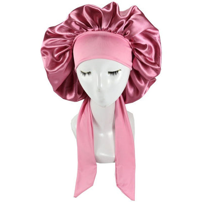 Women's Large Satin Hair Bonnet With Tie Front nihaodropshipping