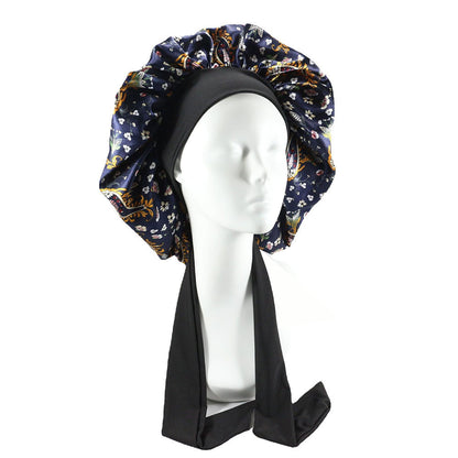 Women's Large Satin Hair Bonnet With Tie Front nihaodropshipping