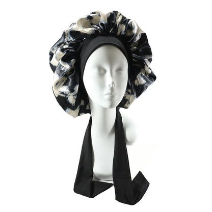 Women's Large Satin Hair Bonnet With Tie Front nihaodropshipping