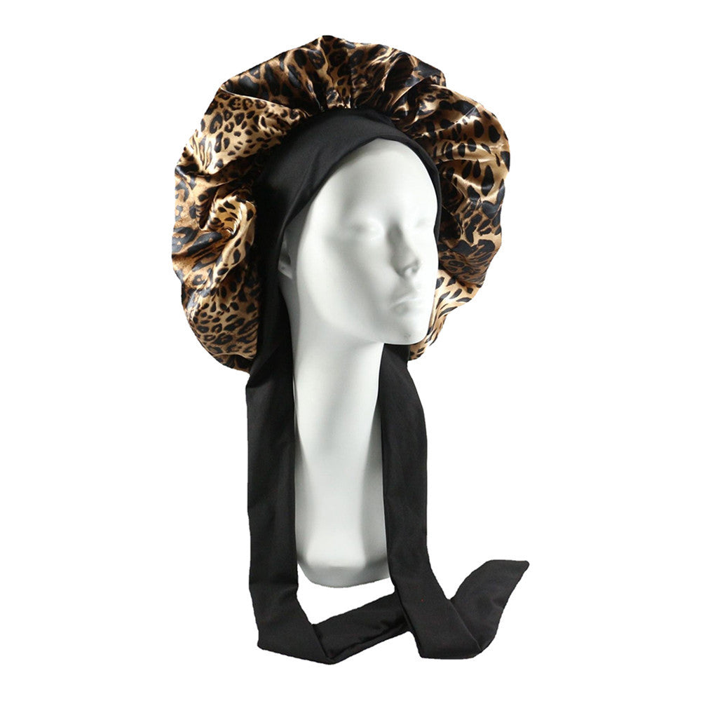 Women's Large Satin Hair Bonnet With Tie Front nihaodropshipping