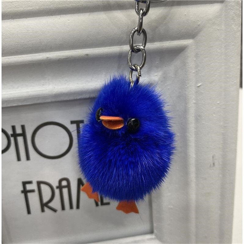 Mink Plush Little Duck Keychain Cute Furry Keychain (Random Color) nihaodropshipping