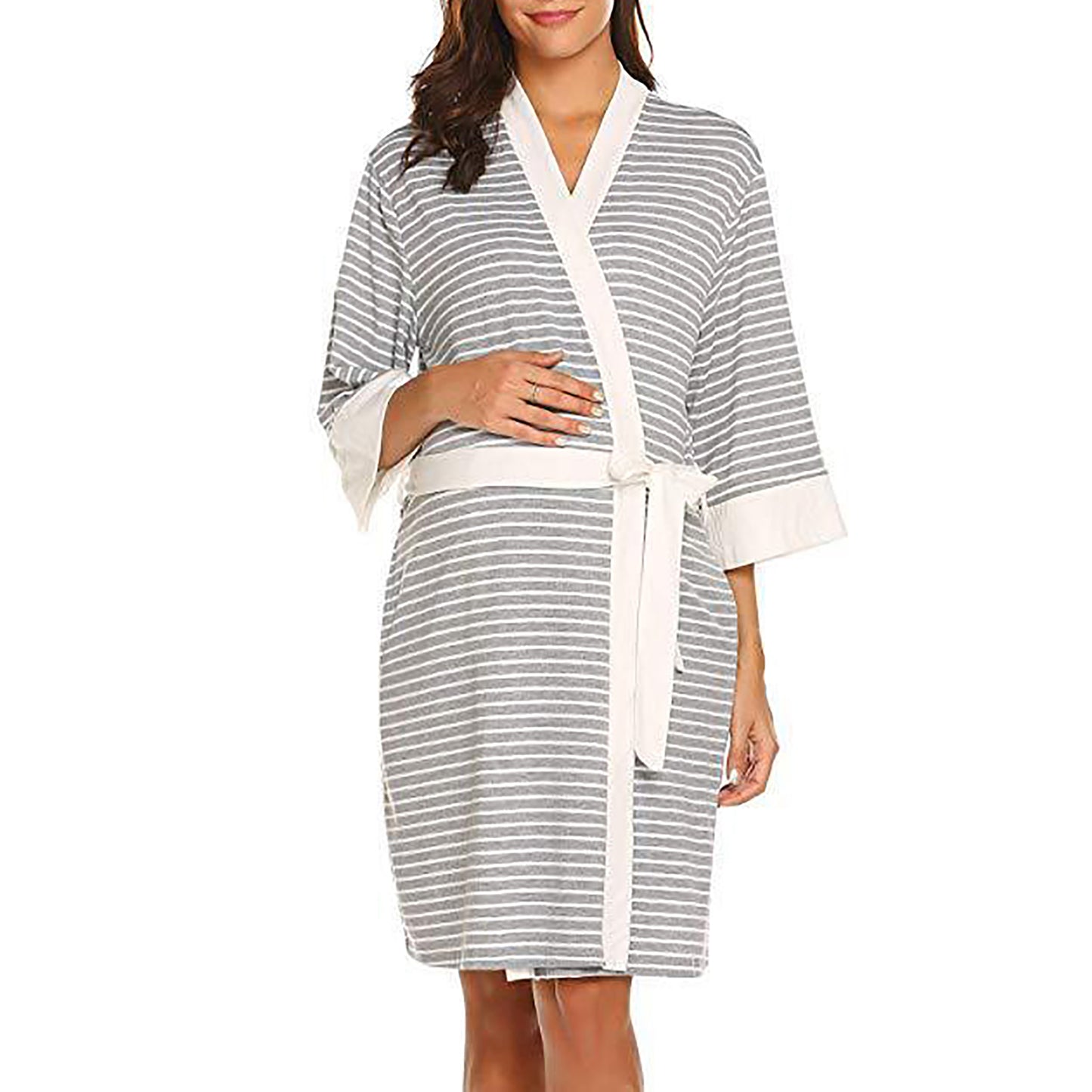 Summer Maternity Pajamas Robe Nightgown Nightdress Nursing Dress Wrap Sleepwear Nightwear Larnt