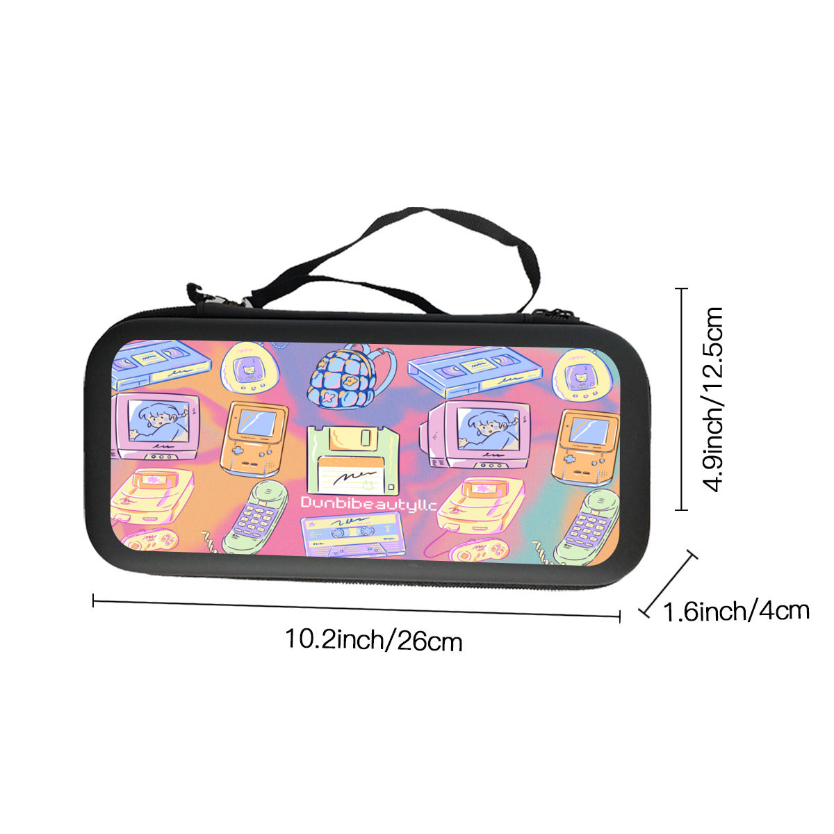 Nintendo Switch Storage Bag (Double-Sided Printing)｜Eva Material - Kawaii, Retro, Anime, 90's Themed, Sherbet Colors, Pastel (Designed by Dunbi)