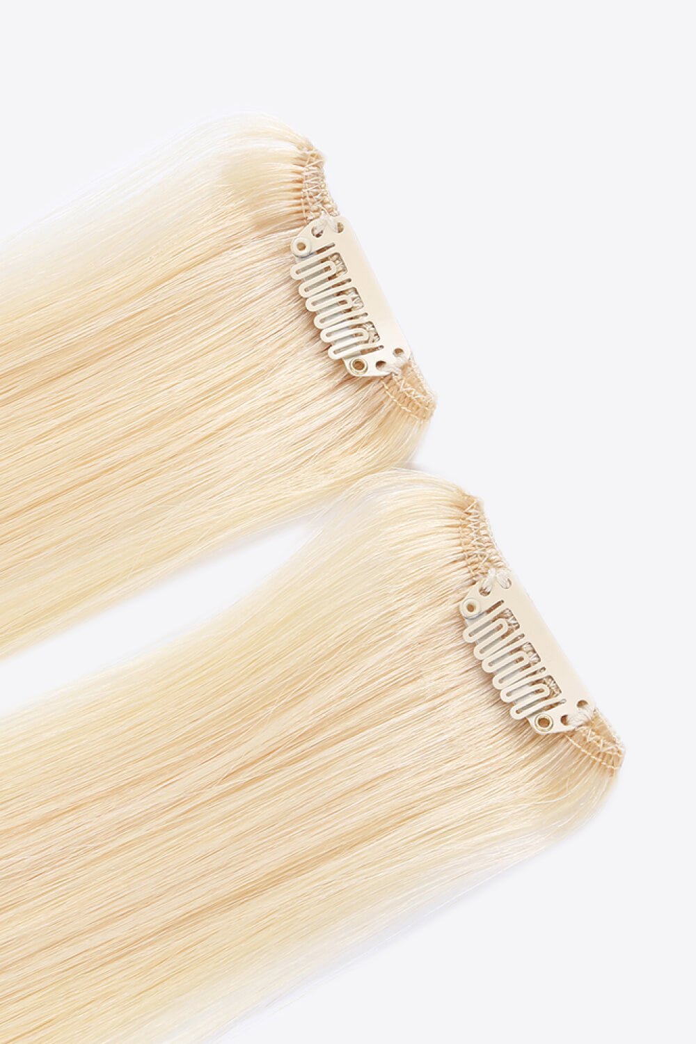 16" 110g Clip-in Hair Extensions Indian Human Hair in Blonde - DunbiBeauty, LLC