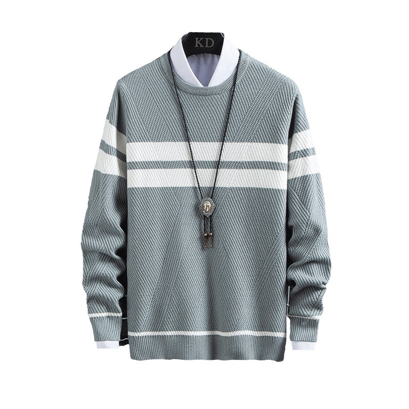 Men's Striped Casual Sweater nihaodropshipping