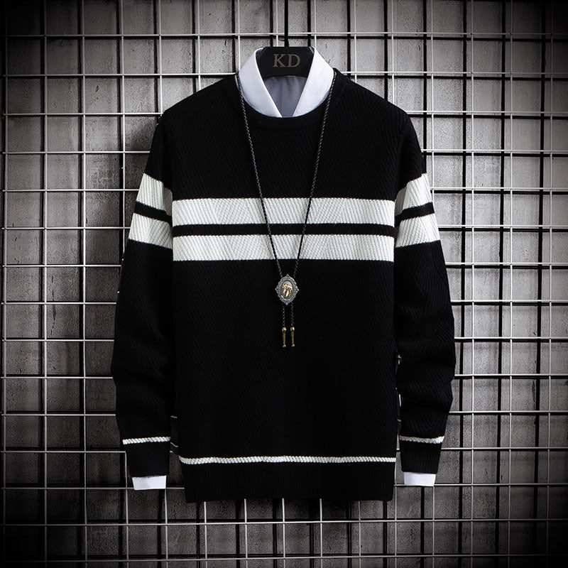 Men's Striped Casual Sweater nihaodropshipping