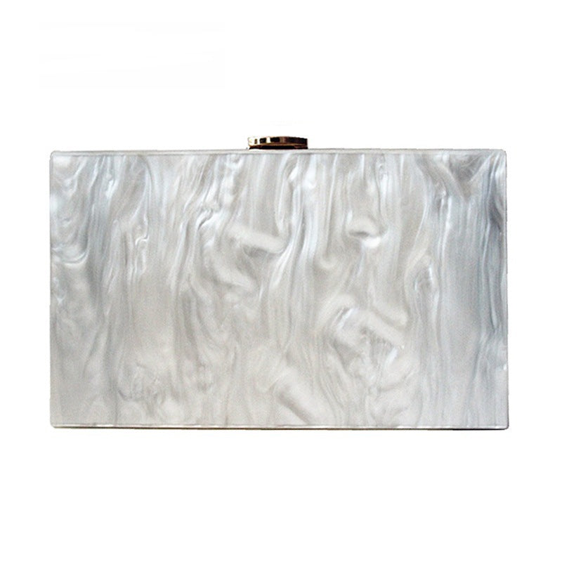 New Ladies Pure Color Pearlescent Acrylic Clutch nihaodropshipping