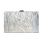 New Ladies Pure Color Pearlescent Acrylic Clutch nihaodropshipping