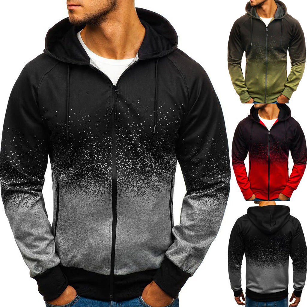 Men's Printed Zip Up Hoodie nihaodropshipping