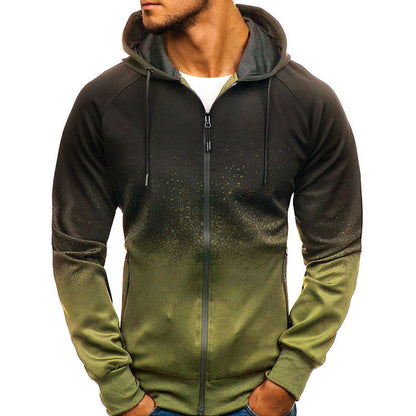 Men's Printed Zip Up Hoodie nihaodropshipping