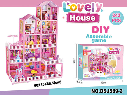 ⚠️ Kid's Cute Paradise Mansion Dollhouse (Assembly Required) nihaodropshipping