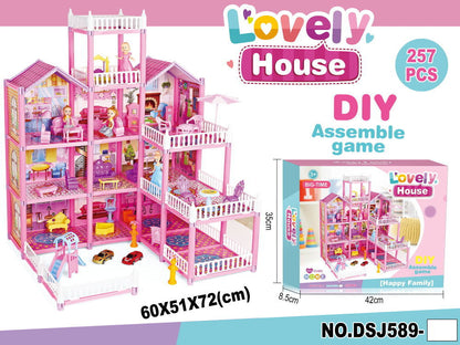 ⚠️ Kid's Cute Paradise Mansion Dollhouse (Assembly Required) nihaodropshipping