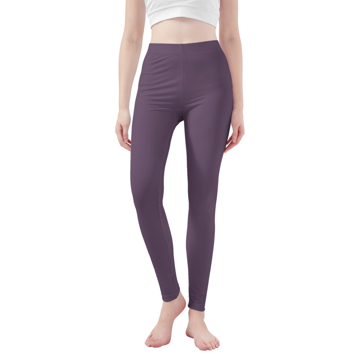 Women's Leggings in Dusty Medium Purple (Designed by Dunbi) PopCustoms