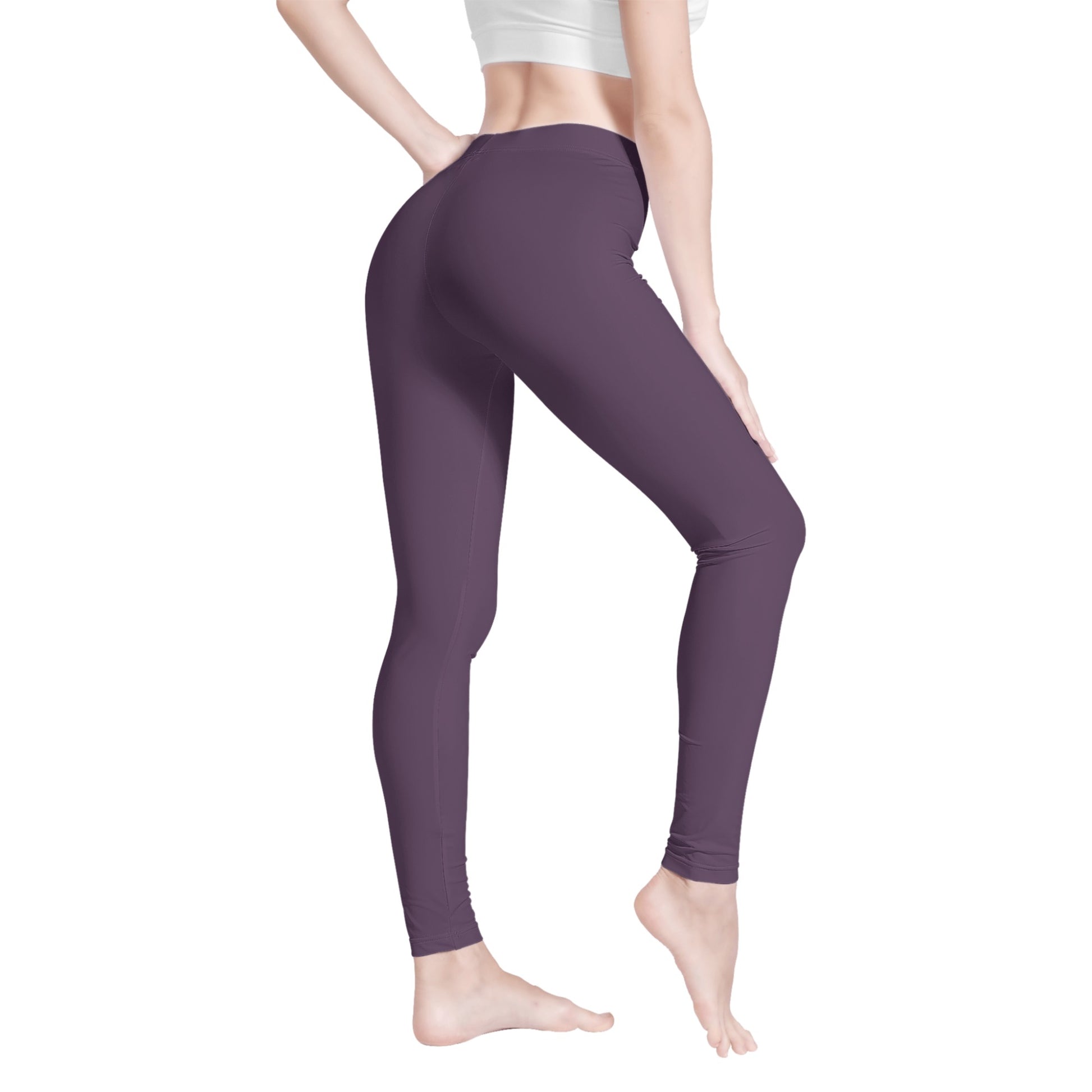 Women's Leggings in Dusty Medium Purple (Designed by Dunbi) PopCustoms