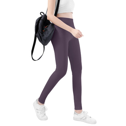 Women's Leggings in Dusty Medium Purple (Designed by Dunbi) PopCustoms